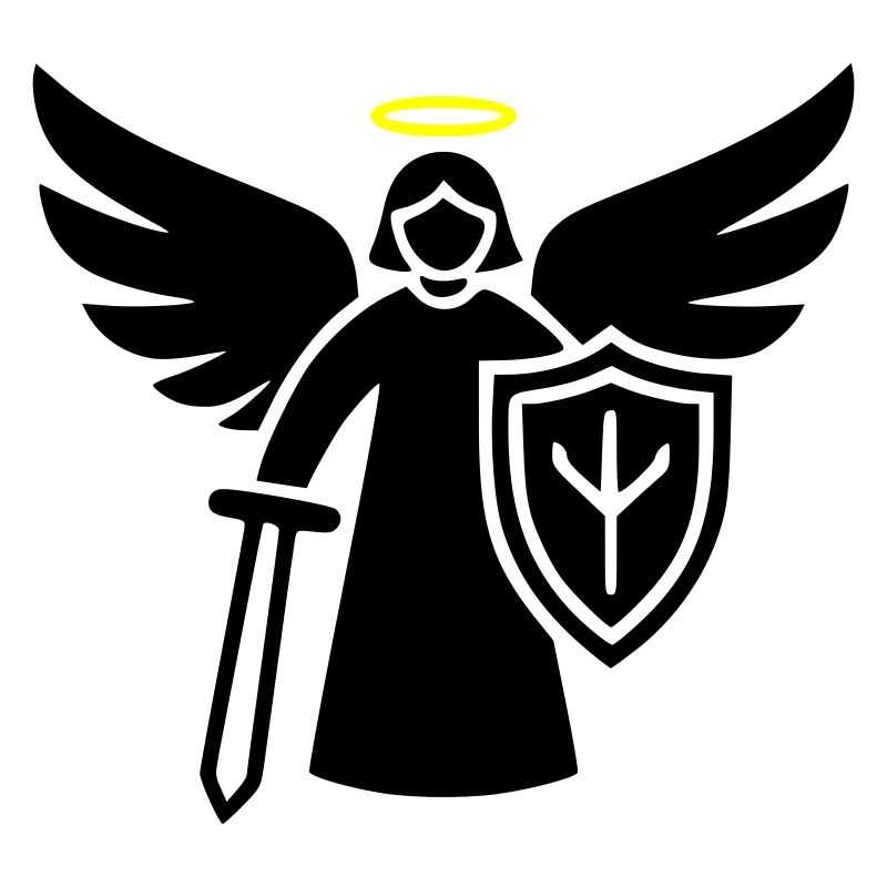 krieger engel piktogramm schild