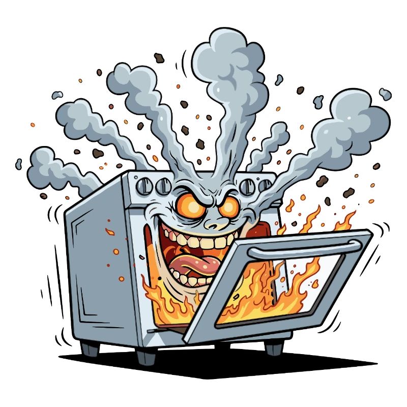 Fiery Kitchen Oven Monster