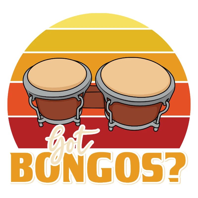 Got Bongos Retro Sunset Percussion Conception de la musique
