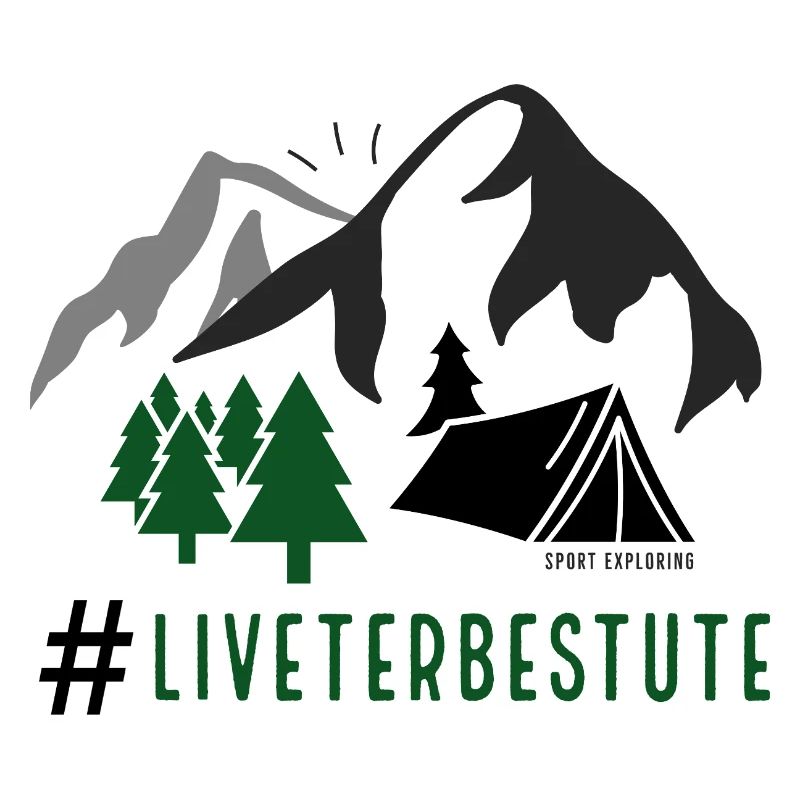 LIFE IS BEST OUTDOOR - FÜR EMAILLE-BECHER UND PULLOVER LIGHT