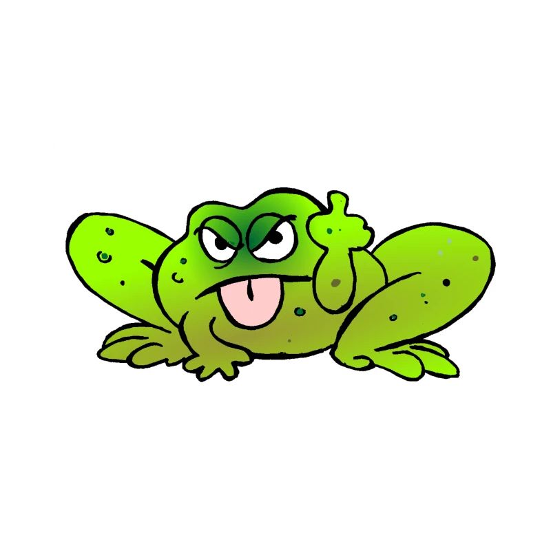 Toad zieht die Zunge