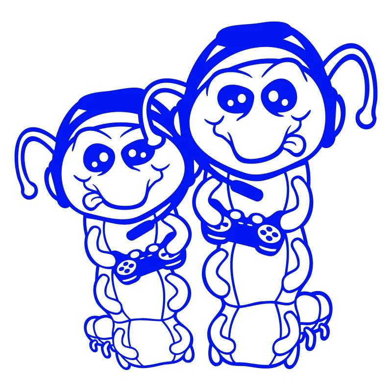 2 gamer caterpillar nerd gaming controller console game