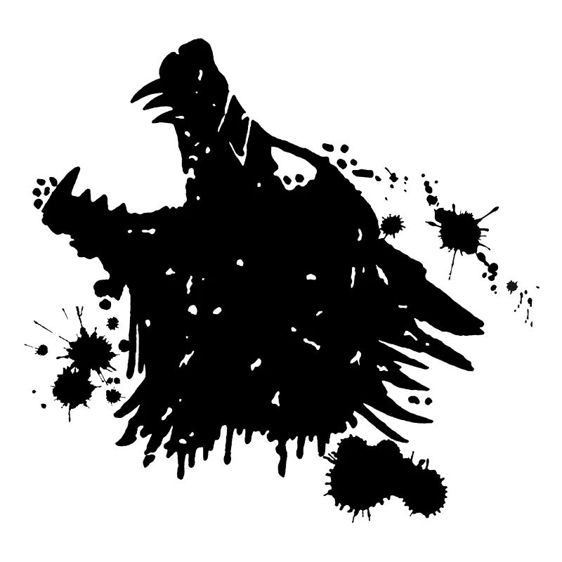 Heulender schwarzer Wolf