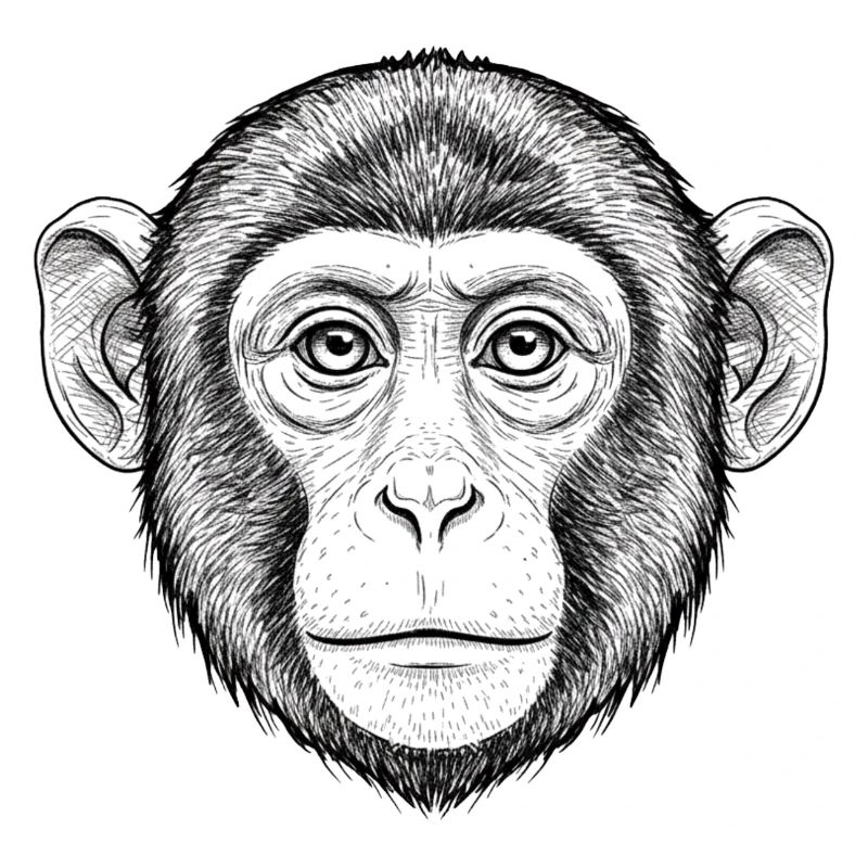 Expressive monkey portrait