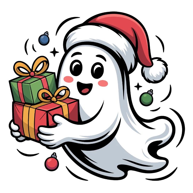Weihnachtsgeist mit Geschenken