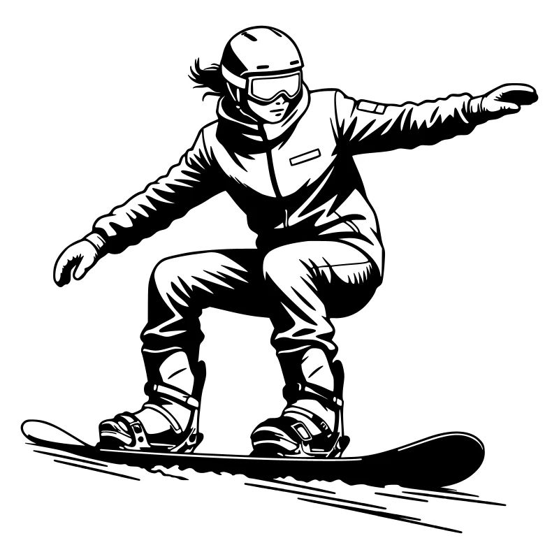 Cooler Snowboarder - Snowboard Grafik
