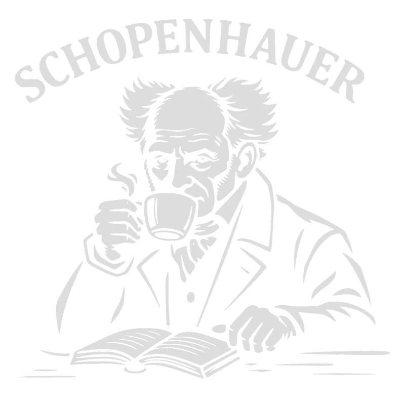 Arthur Schopenhauer drinking Coffee 