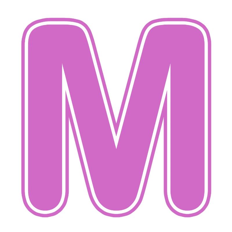 M lettre Alphabet Nom Épeller Cadeau