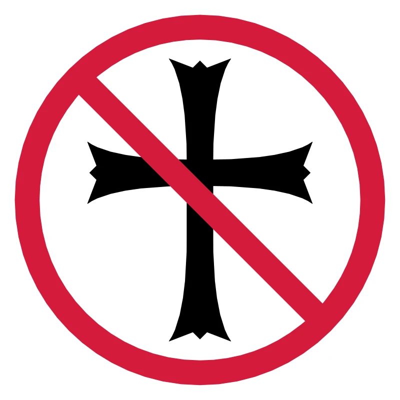 zone de bouclier interdite, aucun symbole d'église ne traverse Jésus