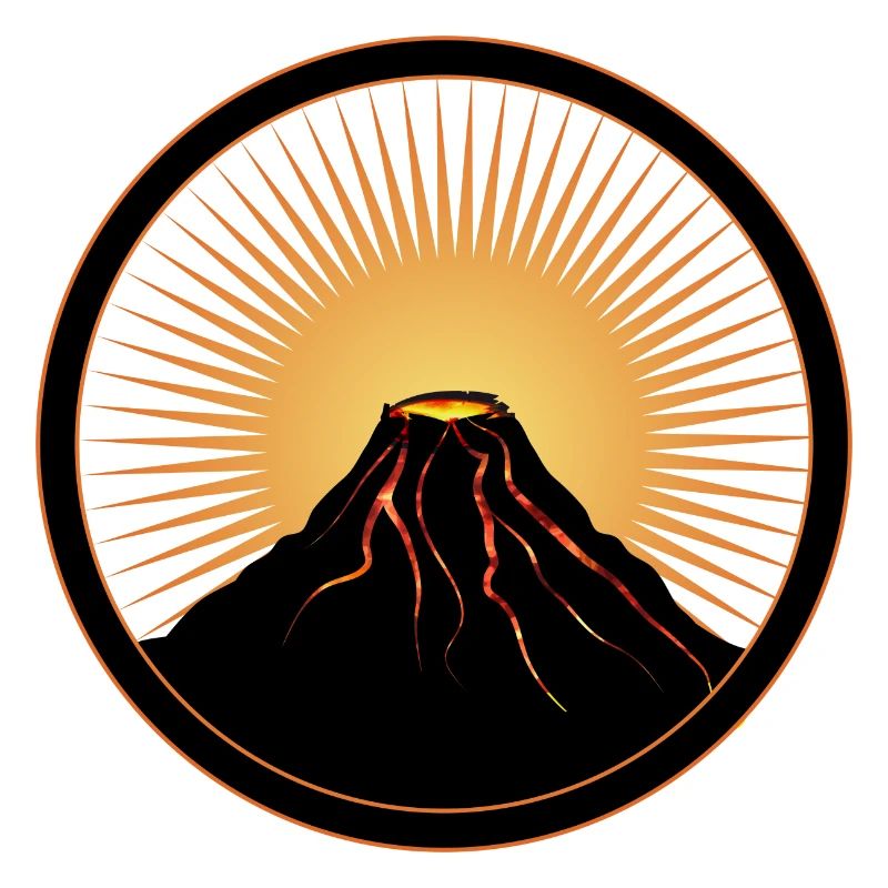 Vulkan Patch mit flüßiger Lava