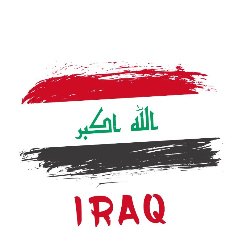 Drapeau de l'équipe irakienne