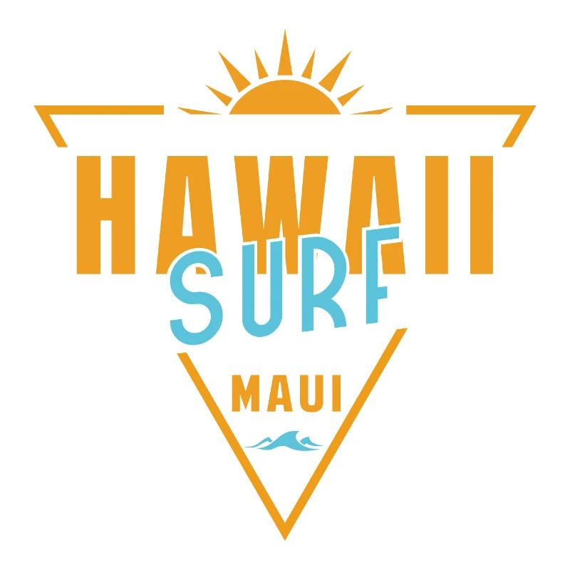 Hawaï Surf Maui Rétro Triangle