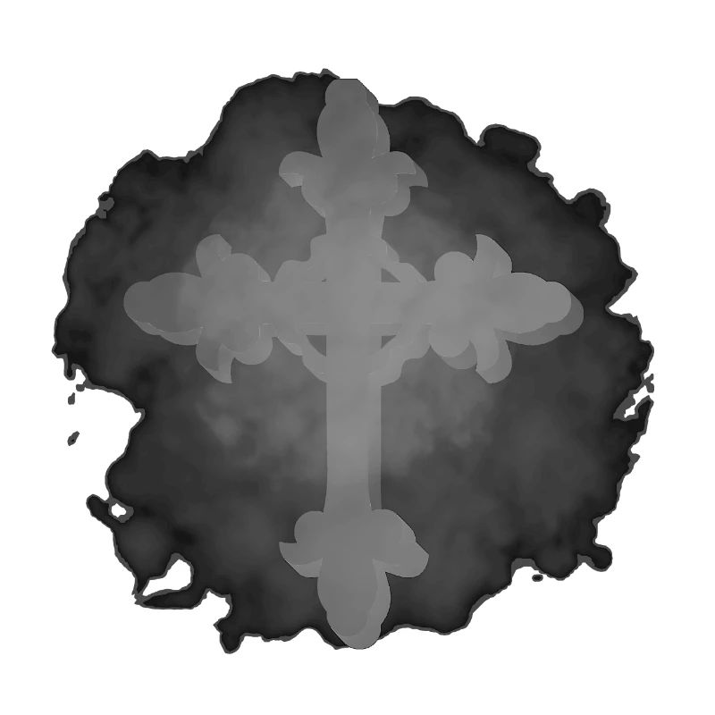 nebeliges gothic-kreuz, verschenken