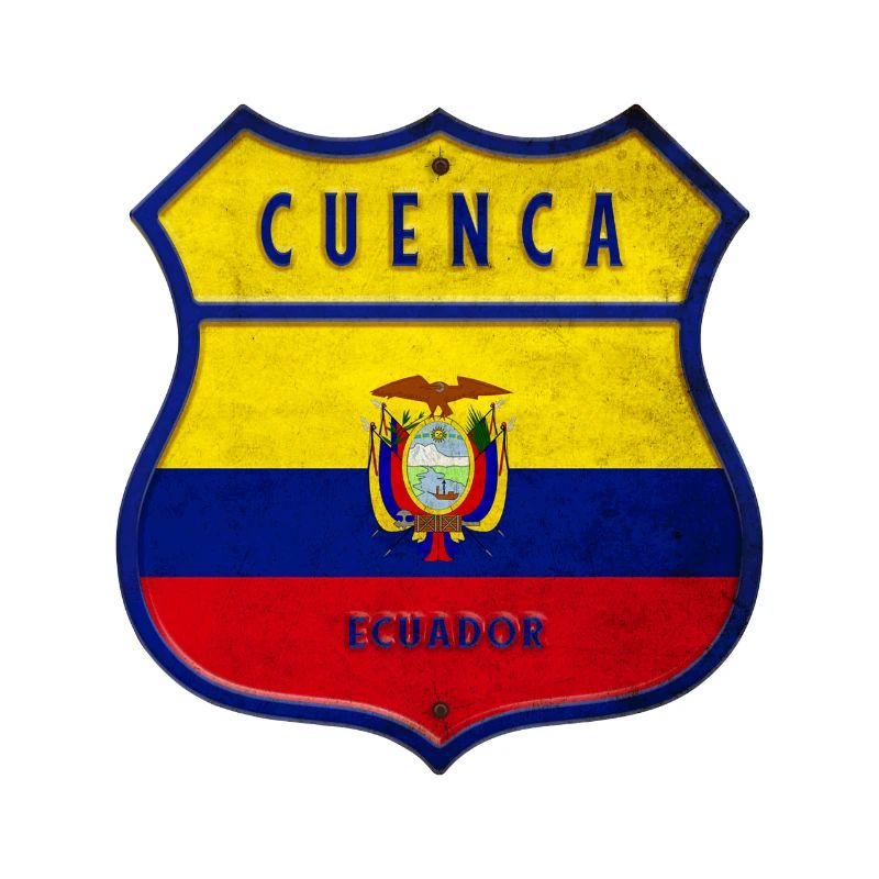 Cuenca Ecuador Wappen Flaggen Design
