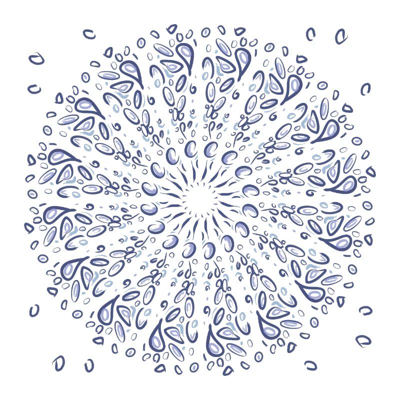 Azure Mandala Bloom