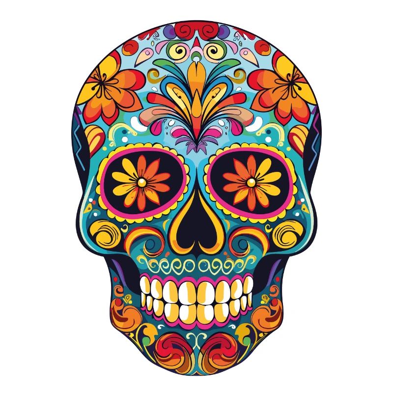 Colorful skull pattern
