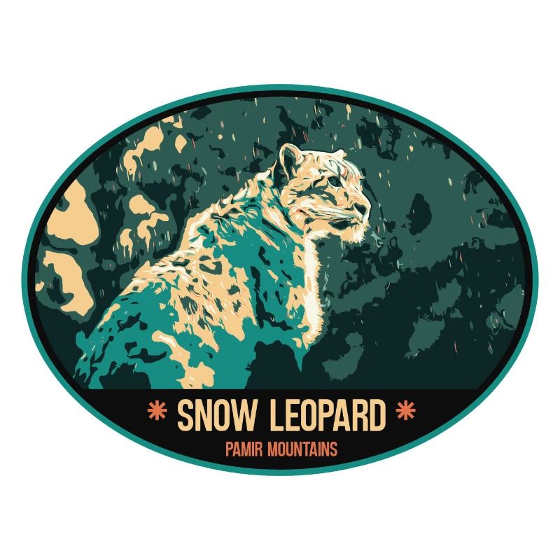 Écusson illustration Léopard des Neiges