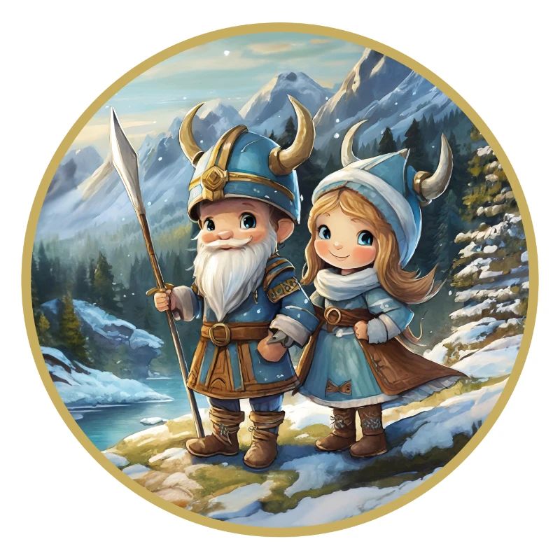 Wikingerjunge und -mädchen