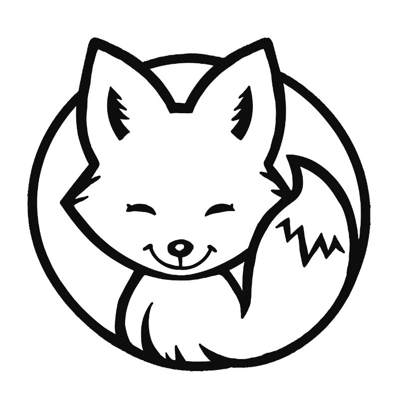 Petit renard (noir et blanc)