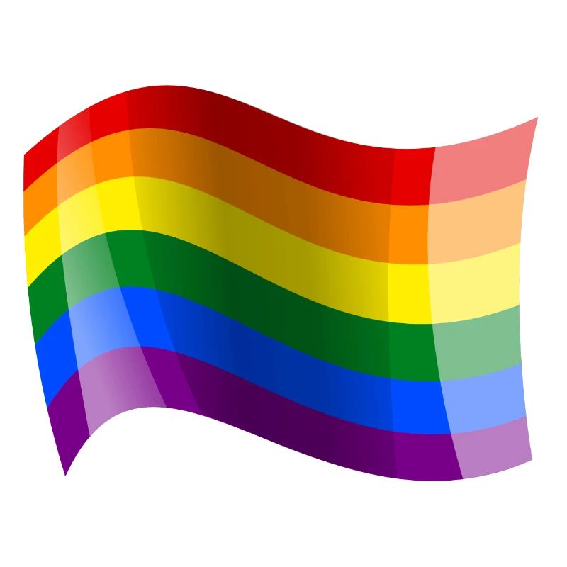 Drapeau arc-en-ciel agité