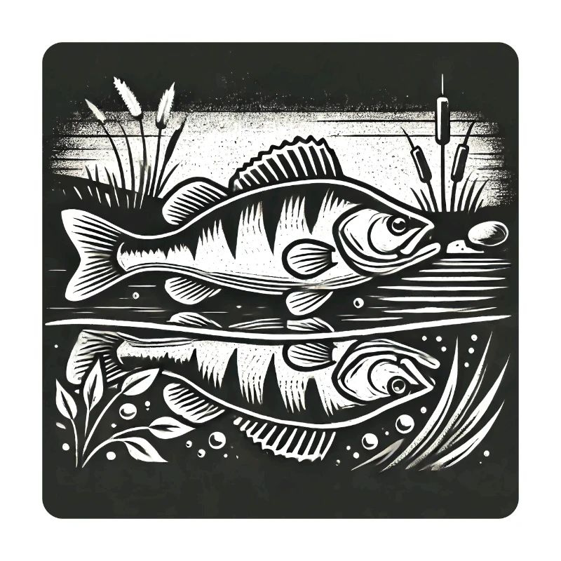 Design de poisson prédateur en forme de perche