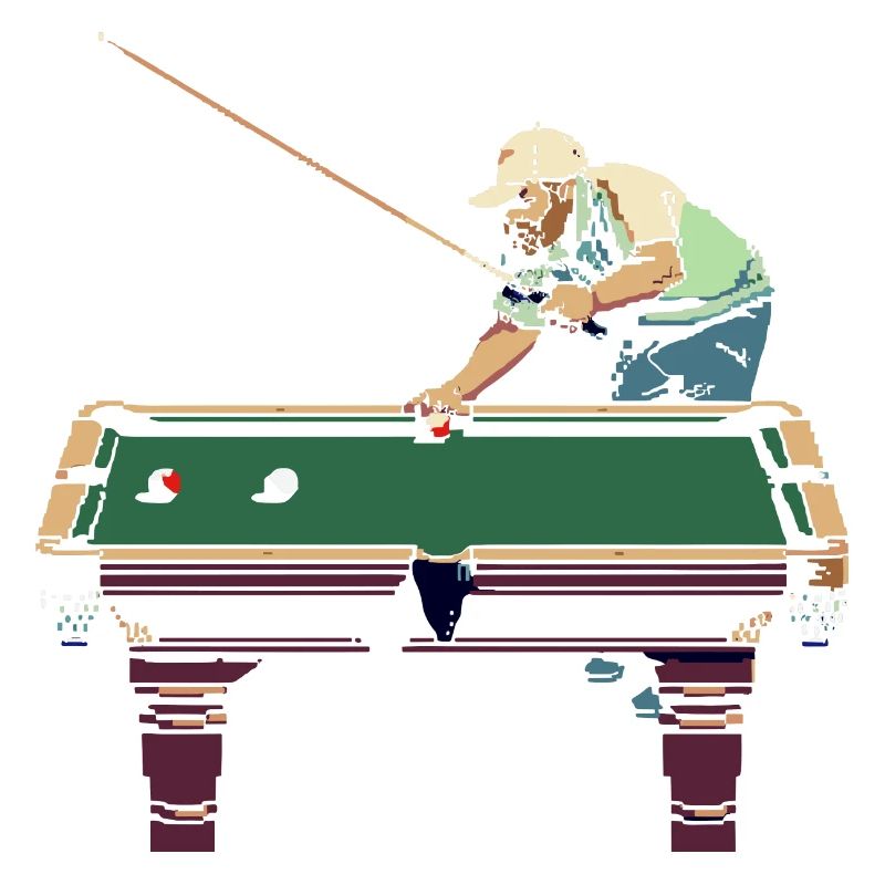 Billiard Player Pixel Art