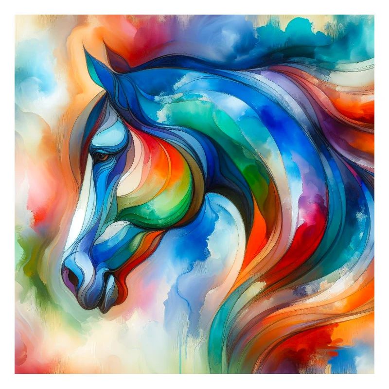 Portrait de cheval abstrait