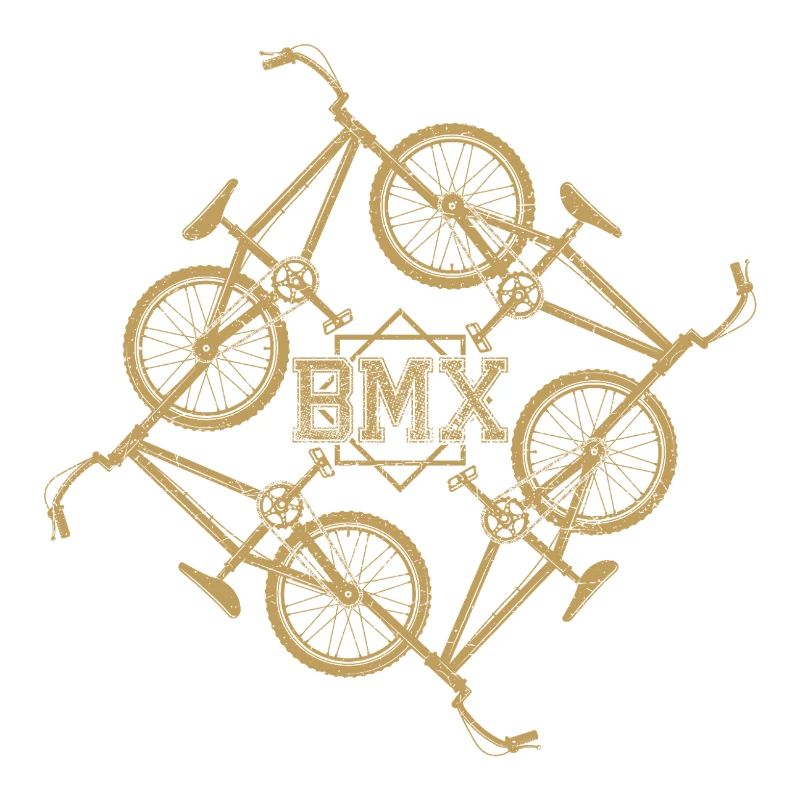 Motif d’orbite BMX doré