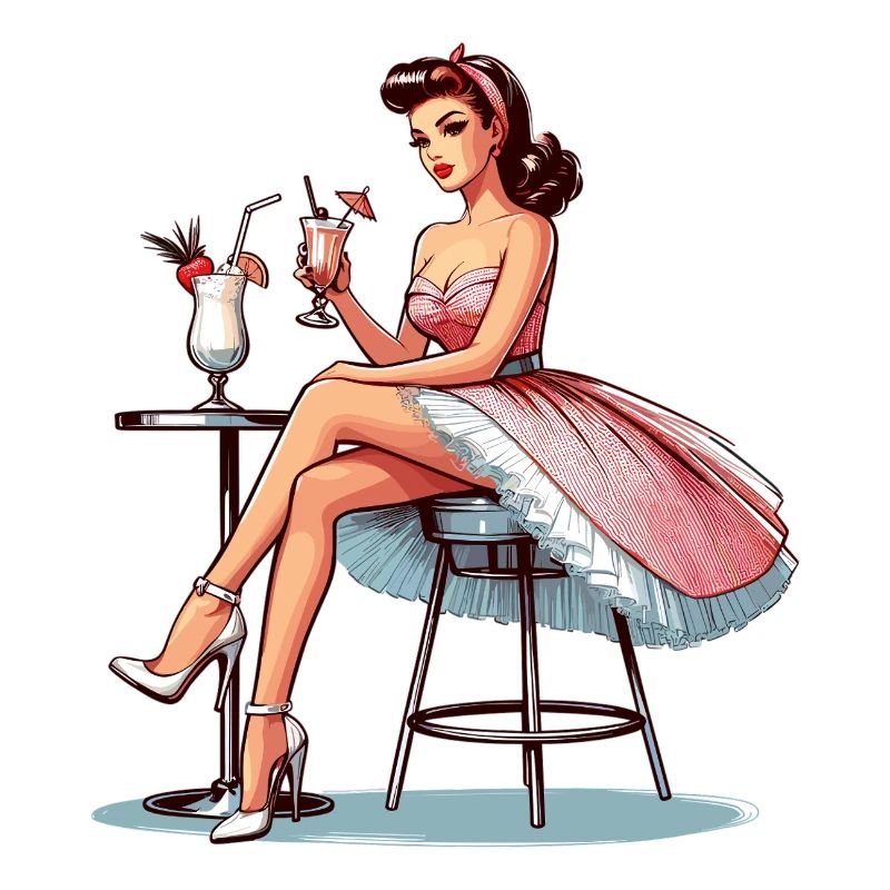 Frau Rockabilly Pina Colada Geschenk