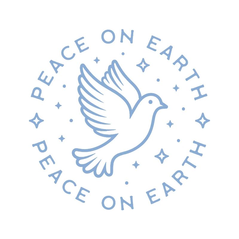 Friede auf Erden Blaue Taube