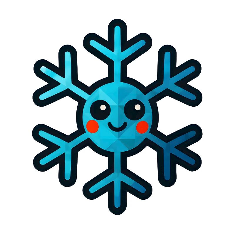 WPAP Polygon Jouet de style Kawaii Flocon de neige