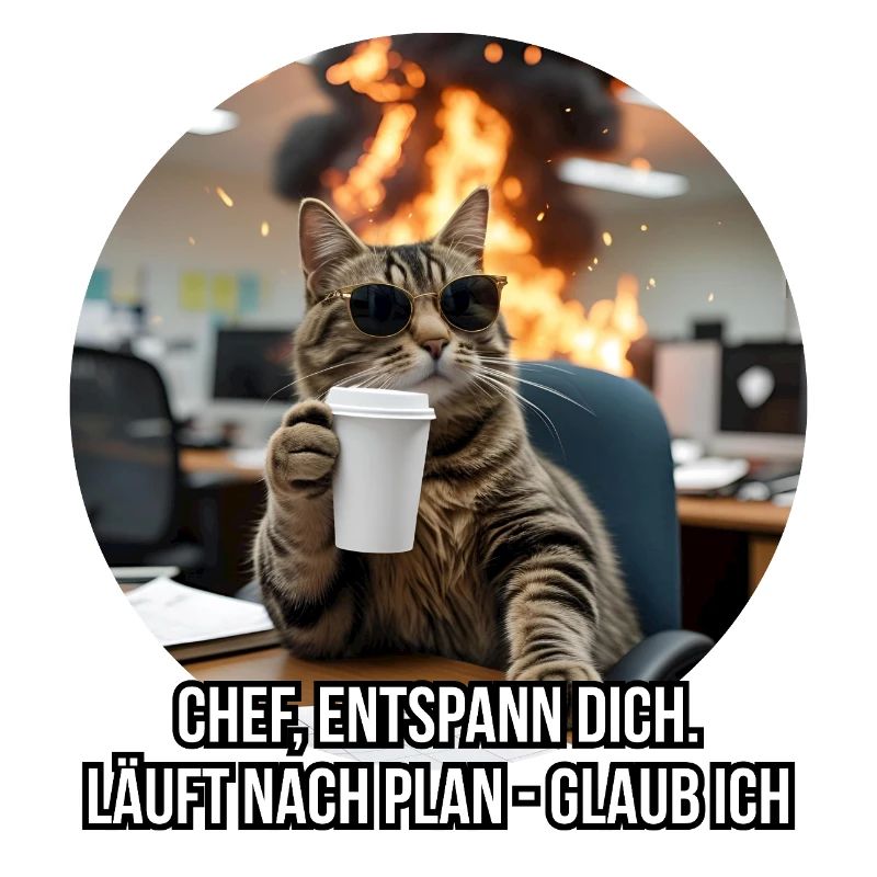 Funny Office Cat Saying Design