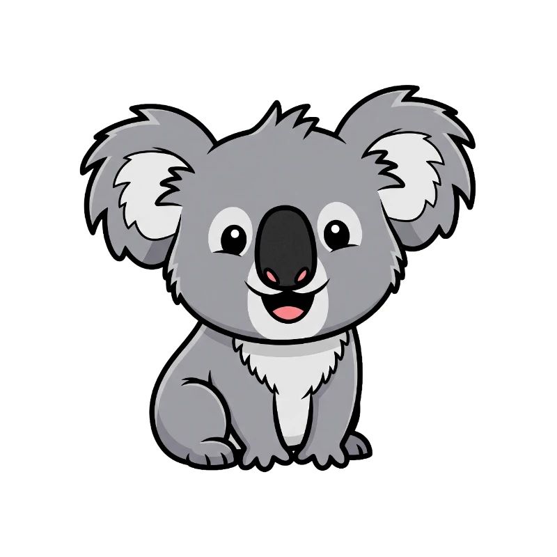 Motif de dessin animé de koala mignon