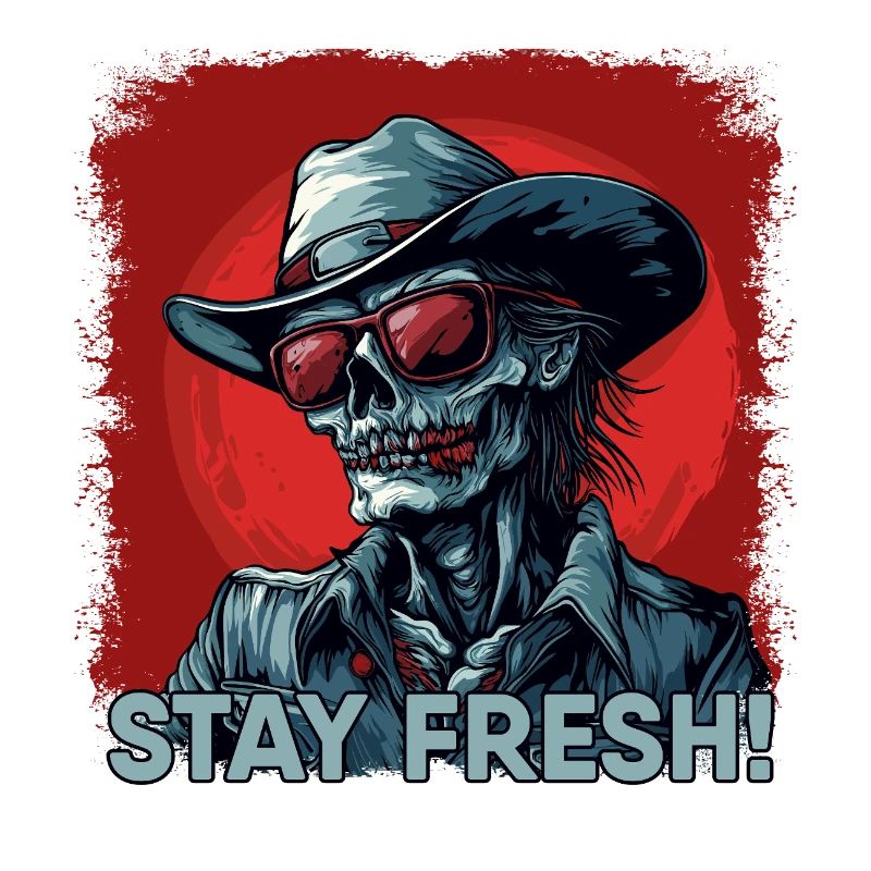 Zombie Cowboy with saying