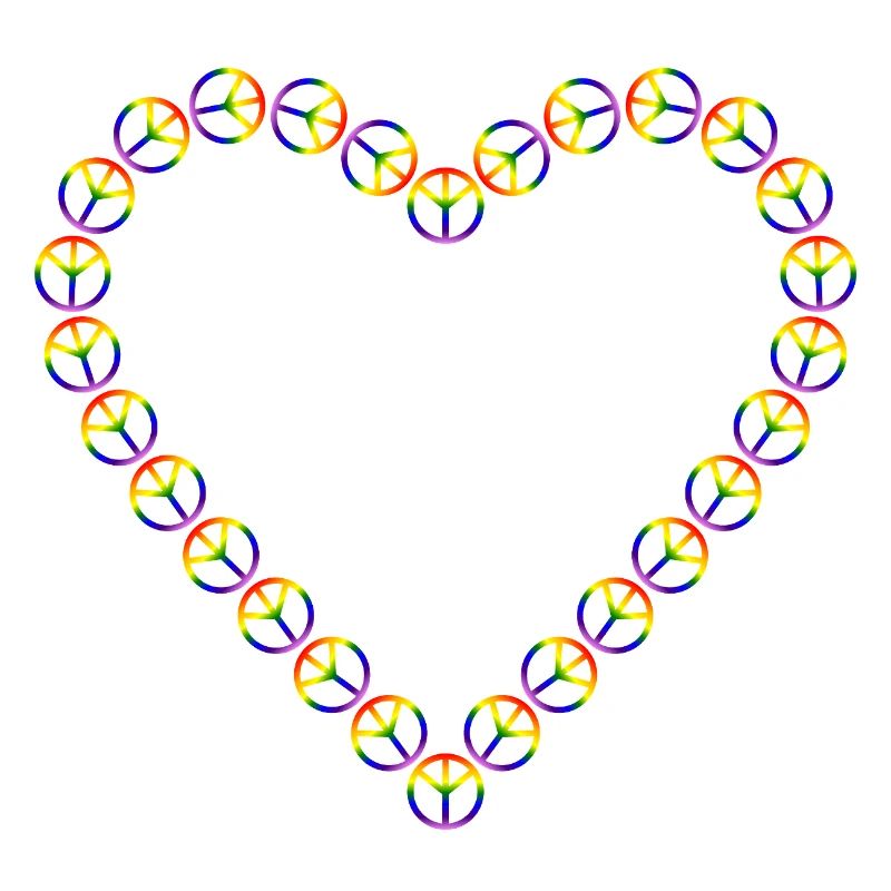 Regenbogen Frieden Herz Muster