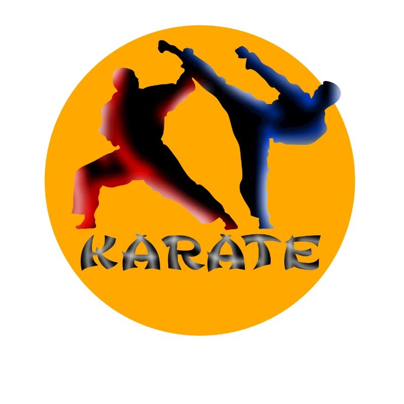 Kampfkunst Dynamik Karate Silhouette