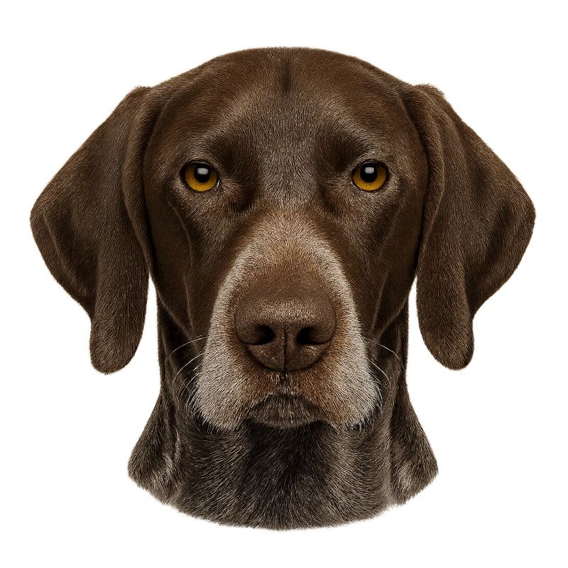 Gros plan sur le visage du chien brun