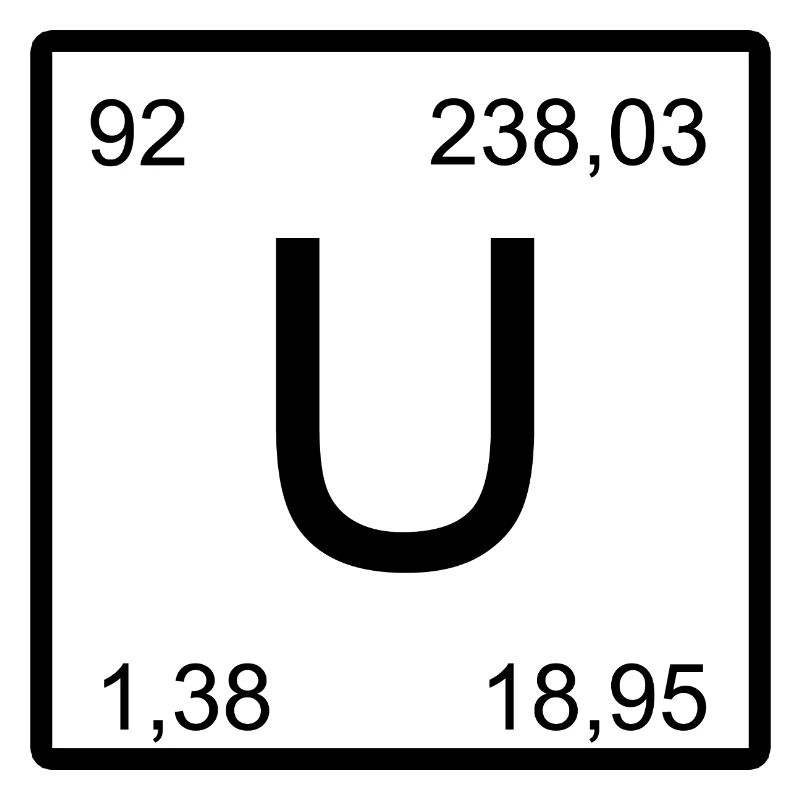 Uranium U Element Square Graphic