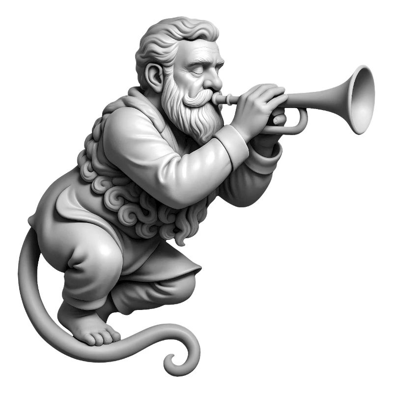 TROMPETE GARGOYLE – schwarz & weiß