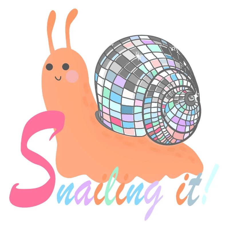 Snailing It! – Bunte Schnecke mit Disco-Kugel