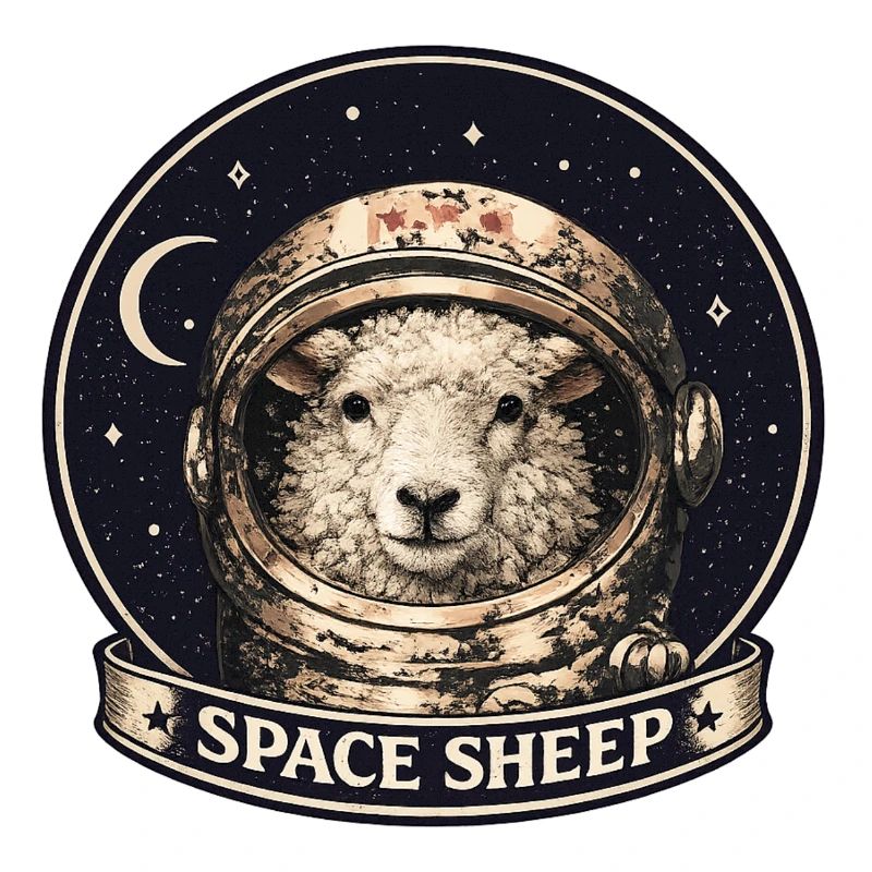 Astronaute mouton de l’espace
