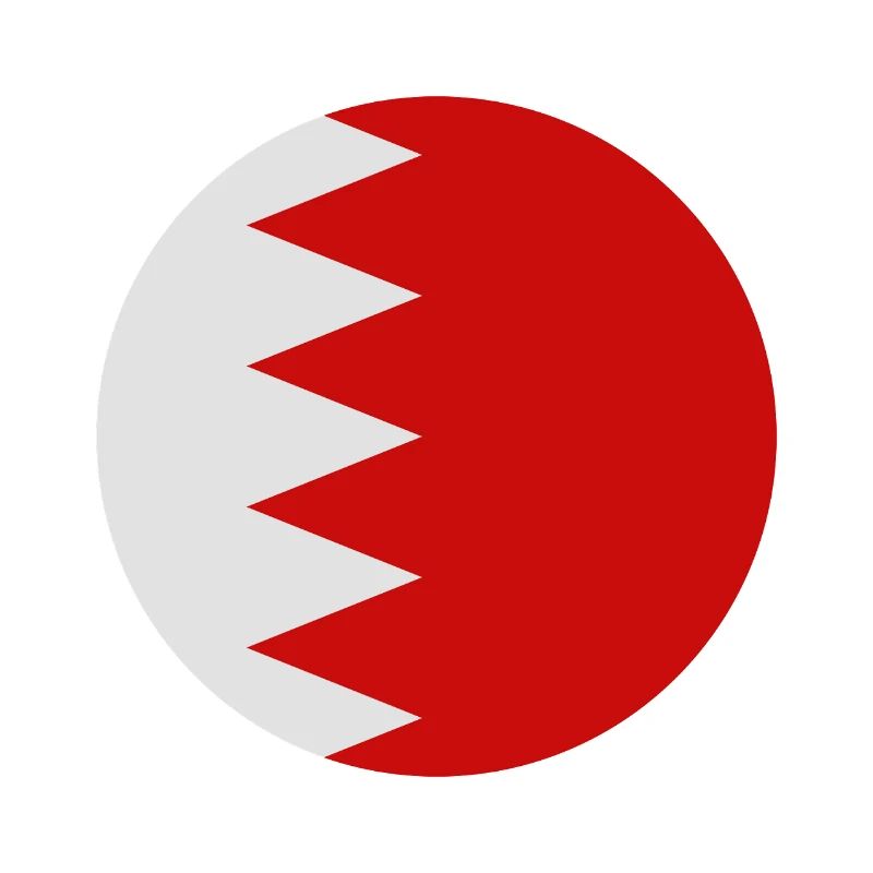 Drapeau rond de Bahreïn