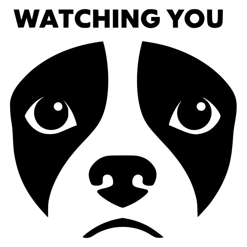 Hundeblick Watching You Spruch
