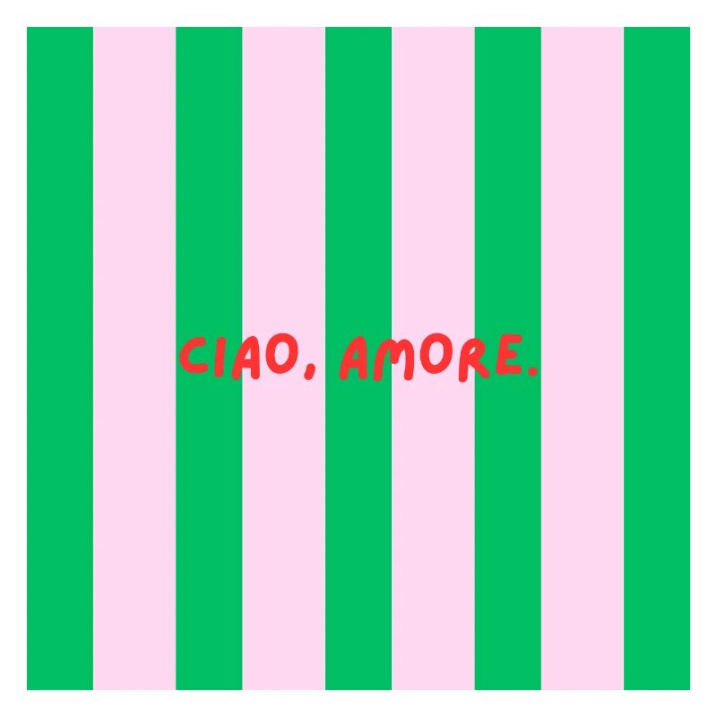 Minimalist CIAO, AMORE. Graphic Tee Design
