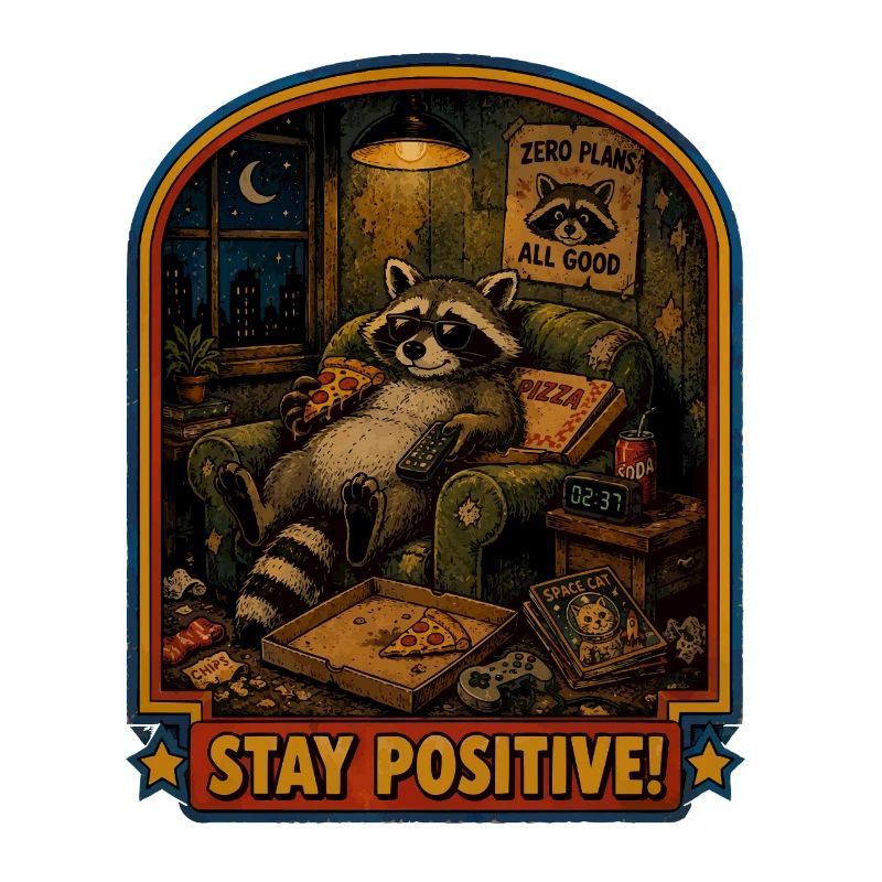 Soirée pizza au raton laveur Reste positif