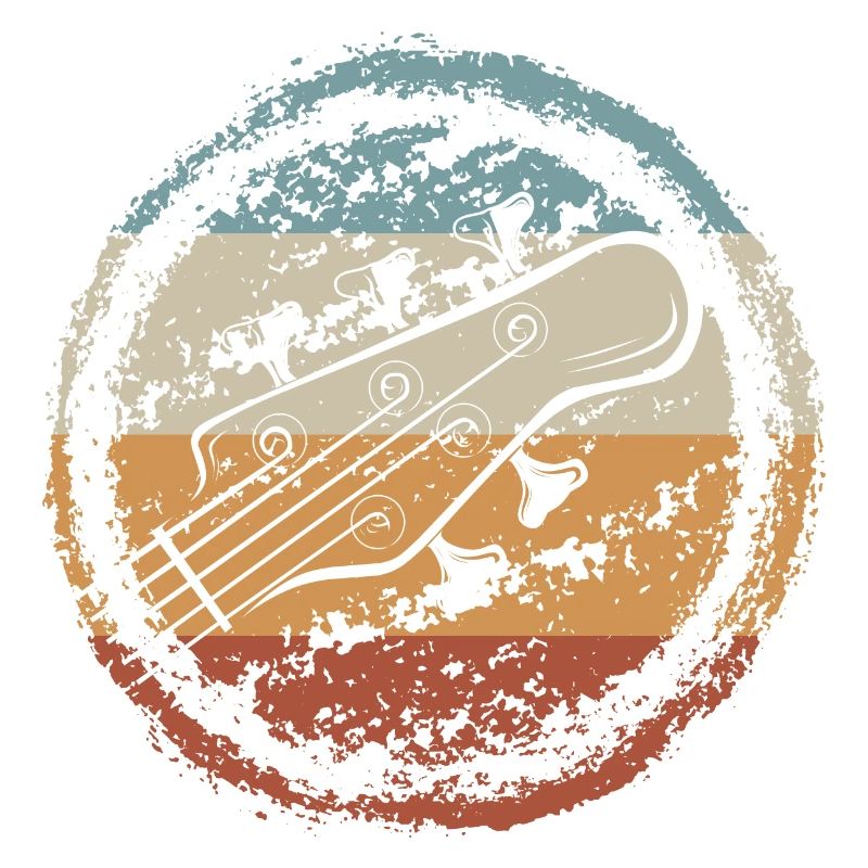 Retro Gitarre Sunset Circle