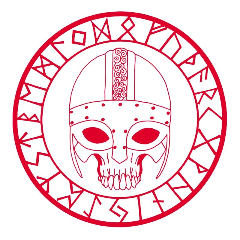Wikinger Schädel (Rot)