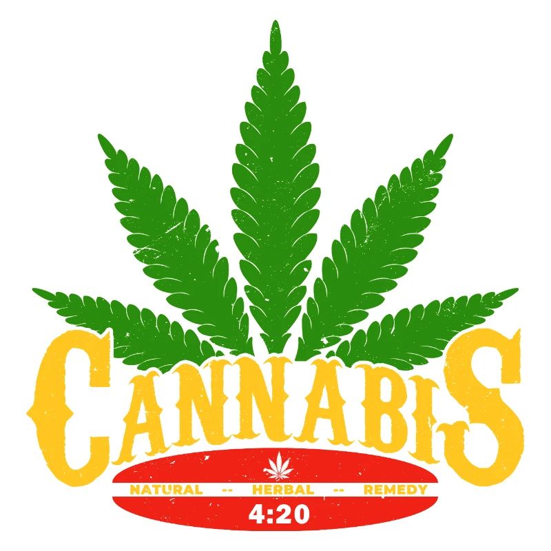 Cannabis Logo with Leaf and 420 Detail
