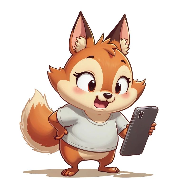 Fuchs mit Handy
