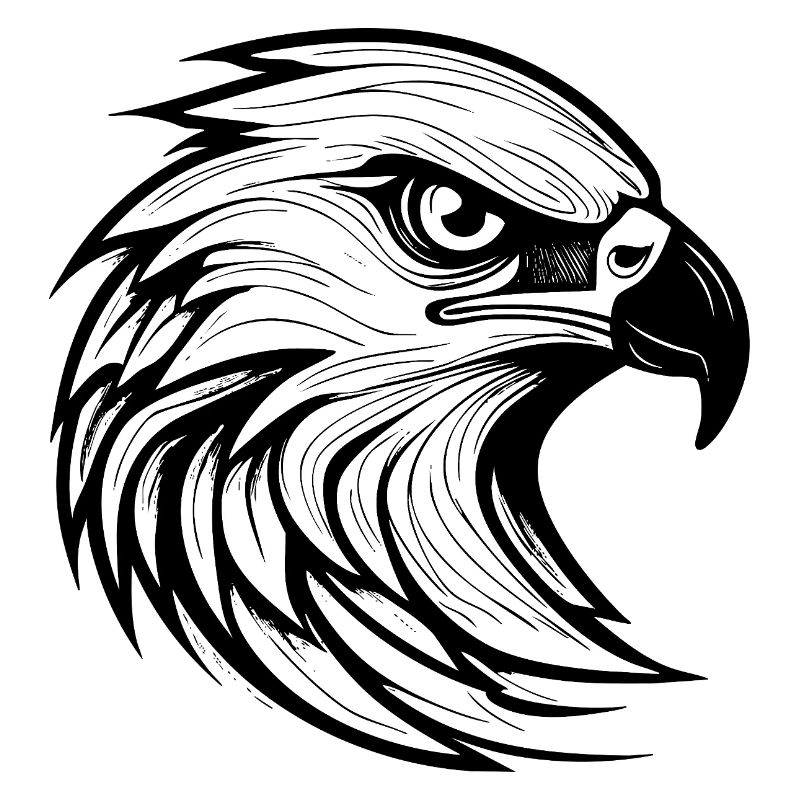 Detailed Eagle Head Illustration